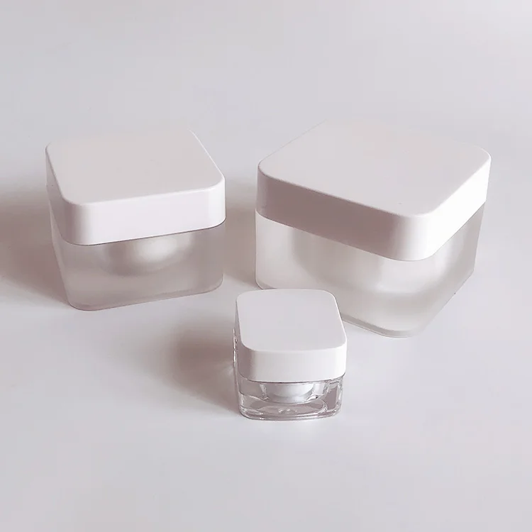 
Wholesale Cosmetic Container 5g 15g 30g 50g Plastic Square Acrylic Cream Jar 