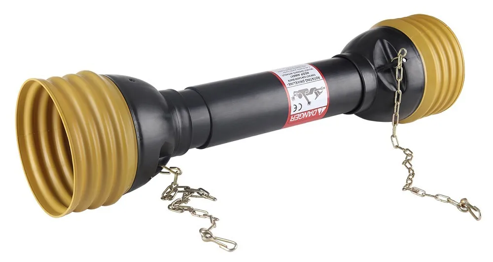 U joint drive shaft T1 800mm Agricultural Machinery PTO Shaft agricultural tractor 01B Push Pin Yoke with yellow wave cover