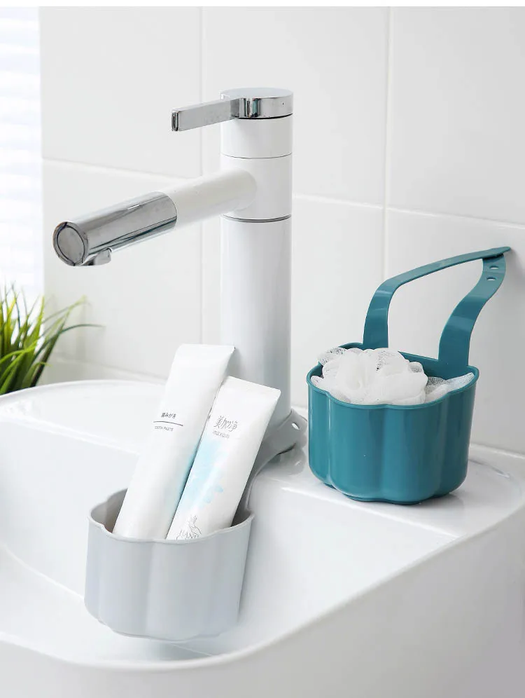 
Bathroom Storage Hanging Bag Kitchenware Rag Rack New Kitchen Sink Drain Rack Sponge 