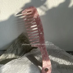 High-end Korean Pink Series Acetic Carry Makeup Mirror Bangs Hair Comb Set for Women