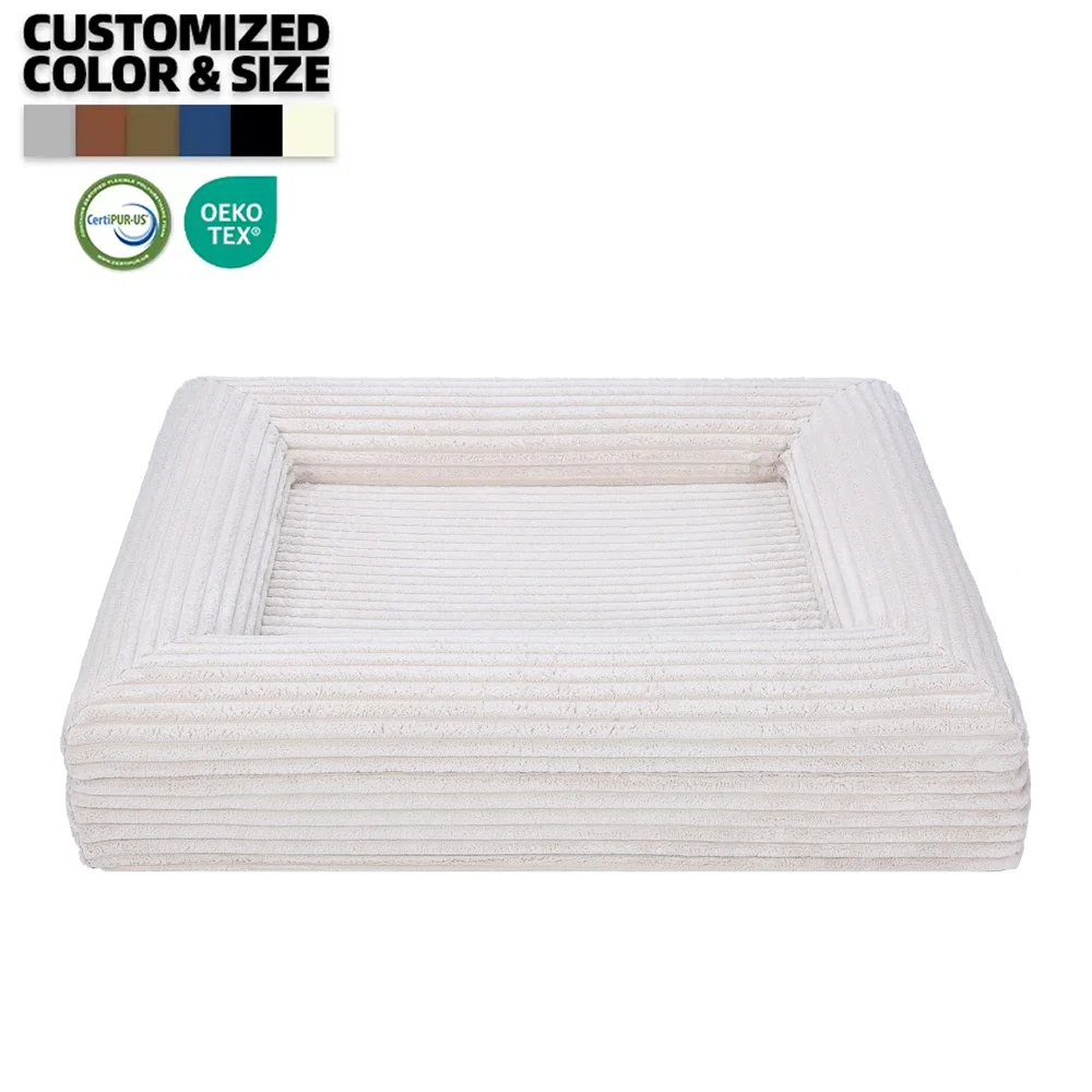 Customized luxury Orthopedic Dog Bed designer waterproof Memory Foam Washable Pet Bed For Large Dogs