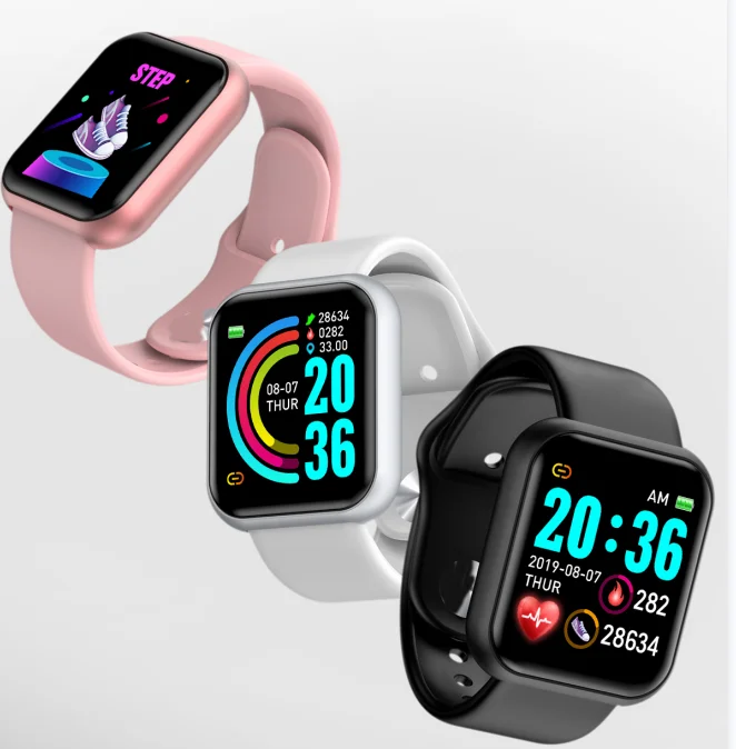 Бесплатная доставка, товары Y68 D20 Джем tangan Спорт Фитнес браслет приборы для измерения артериального давления сердечного ритма женские часы браслет светодиодный цифровой