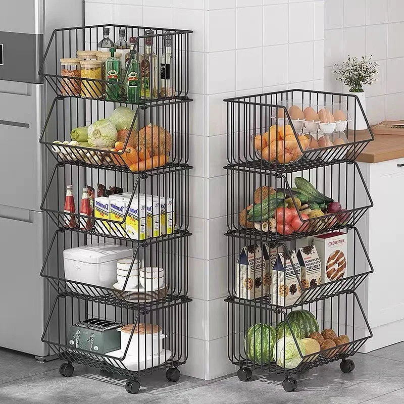 Vegetable Basket Kitchen Fruit Storage Basket Rack