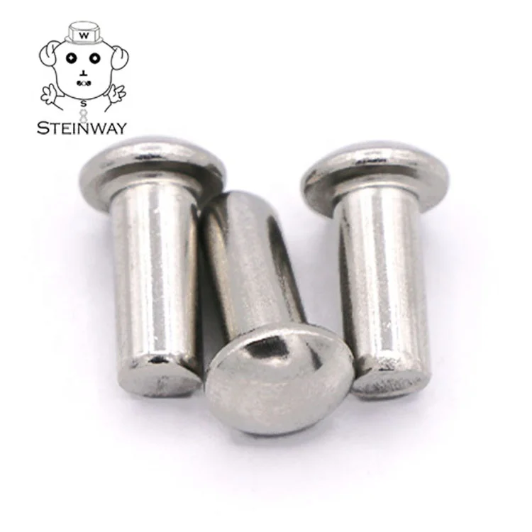 Заклепки на заказ большие хромированные заклепки из нержавеющей стали для кожаных сумок 304/316 мс твердая круглая головка 10 мм