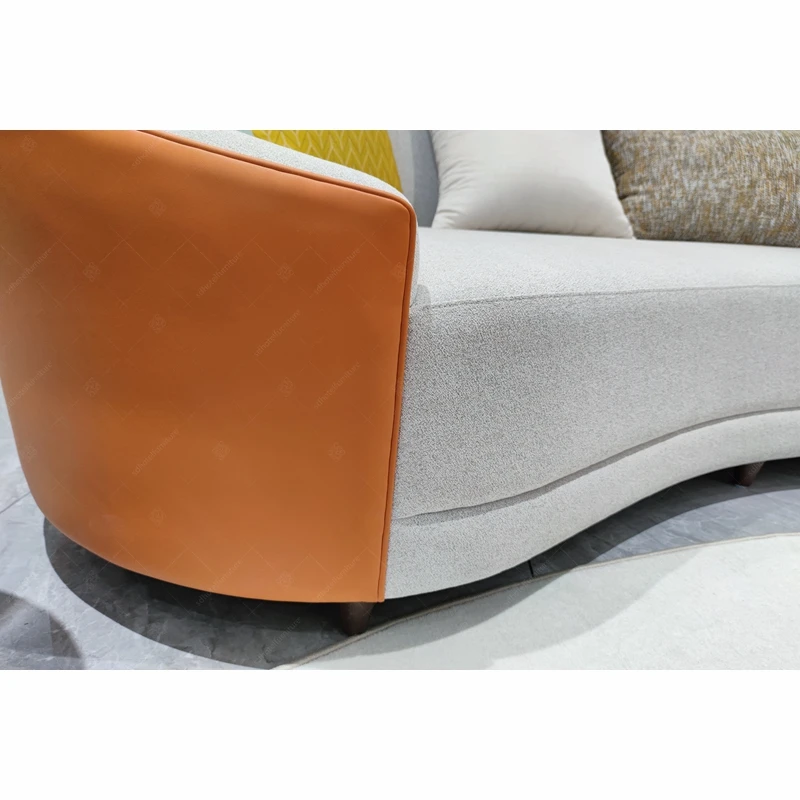 Modern Hotel Lobby Arc Sofa Hall Custom Made Hotel Furniture For Sale curved Long Sofa