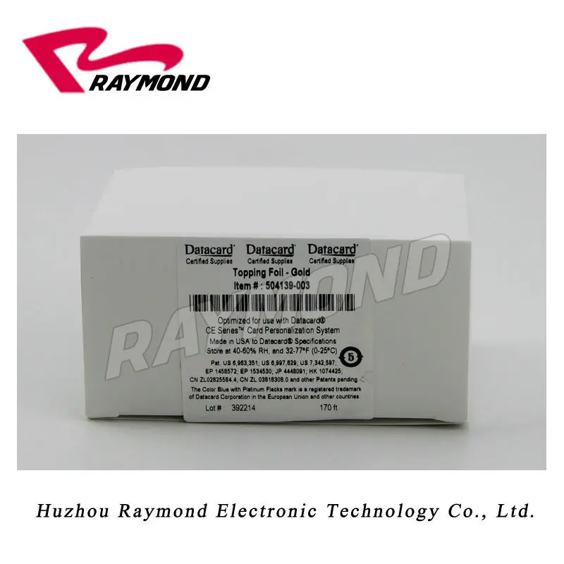 10 шт. Datacard CE840 CE870 настольные карты тиснение и принтер 504139-003 золотые ленты из фольги