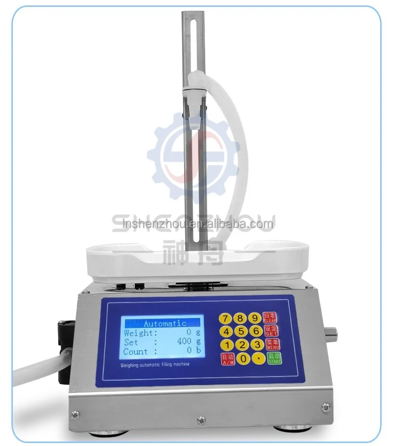 SZ-L17 Semi Automatic 17L Gear Pump Bottling High Viscosity Liquid Oil Honey Weighing Filling Machine from shenzhou