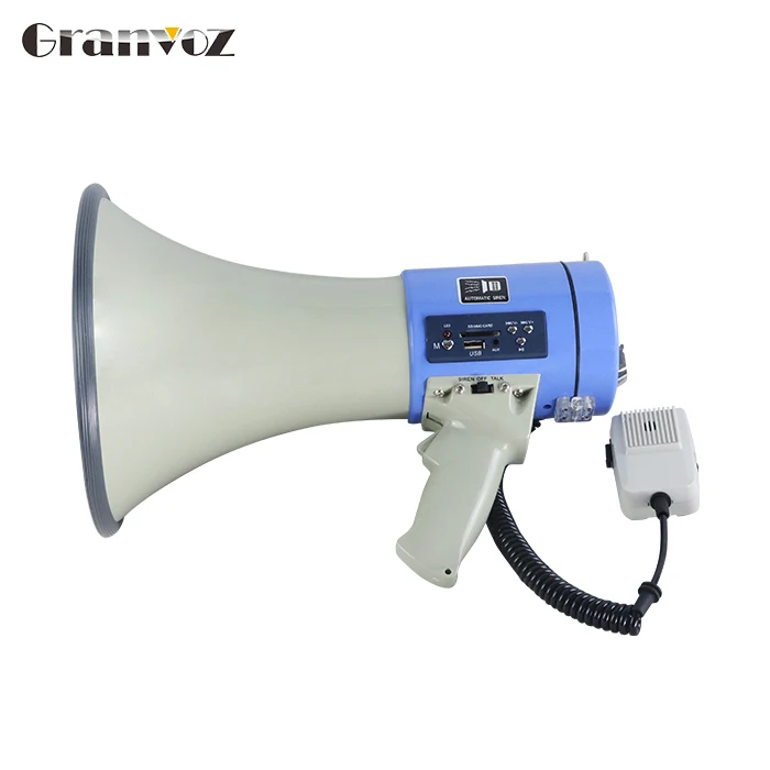 12V Recording Siren BT 50W Megaphone Battery Rechargeable Power Megaphone 50W