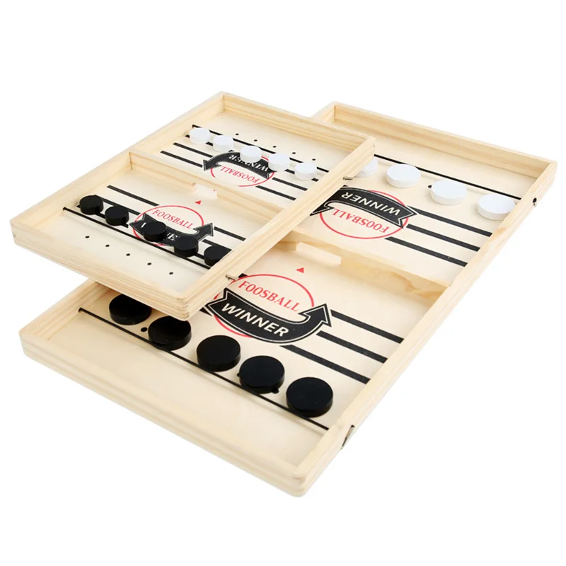 Fast Sling Puck Toys Table Hockey Toys Family Friends Interactive Game Fun Desktop Battle Strategy Wooden Board Game