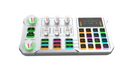 2023 White New Live Sound Card Live Studio Sound Card  Home KTV Stage Performance Conference