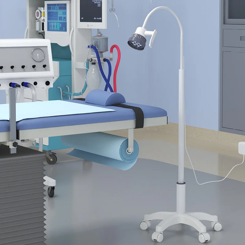 mobile portable floor stand hospital medical gooseneck 3W clinic gynecology LED examination light/lamp