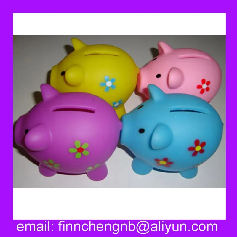 high quality promotional souvenir gift pvc piggy bank,plastic PVC piggy banks,kids plastic pvc piggy bank atm