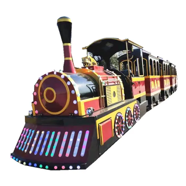 Amusement park indoor and outdoor trackless tourist train rides for sale