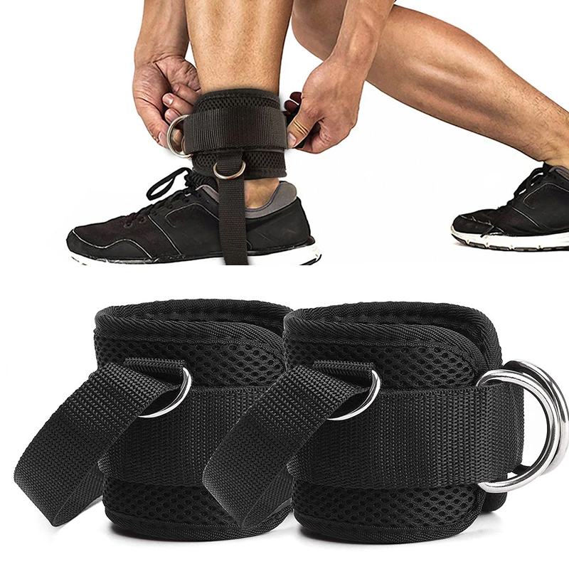 D Ring 4 Cable Ankle Kickback Straps Gym Fitness Workout Ankle Strap Exercise For Cable Machine
