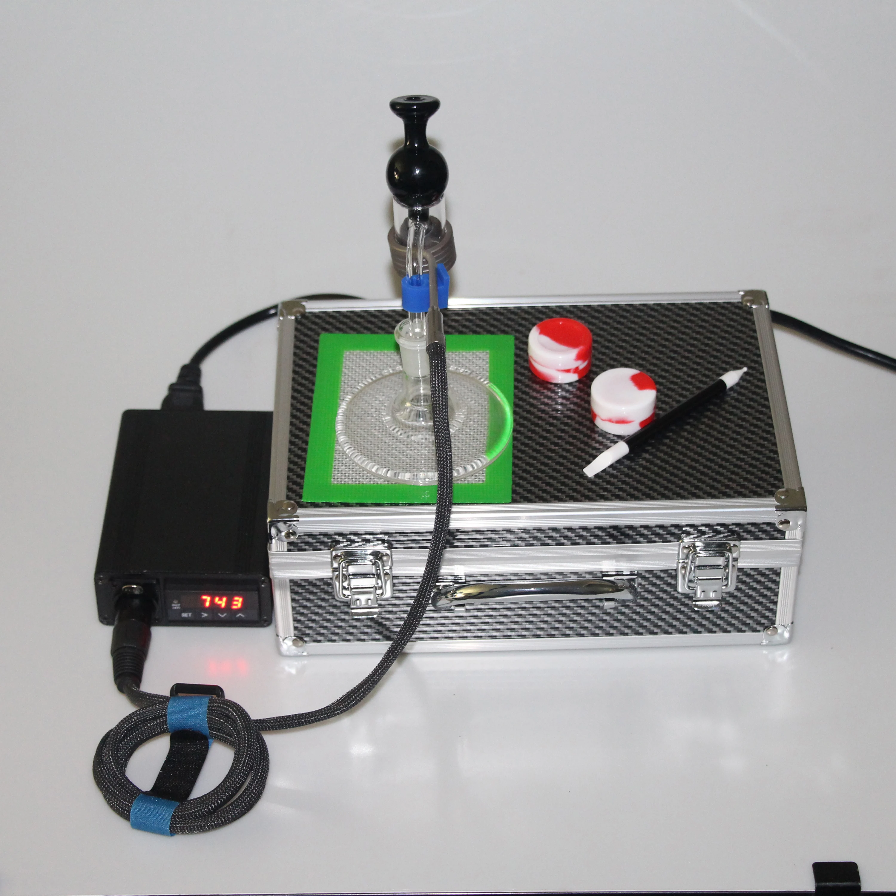 
2021 New Best DOMO kevlar coil heater for classical desktop wax shatter enail vaporizer PID controller 