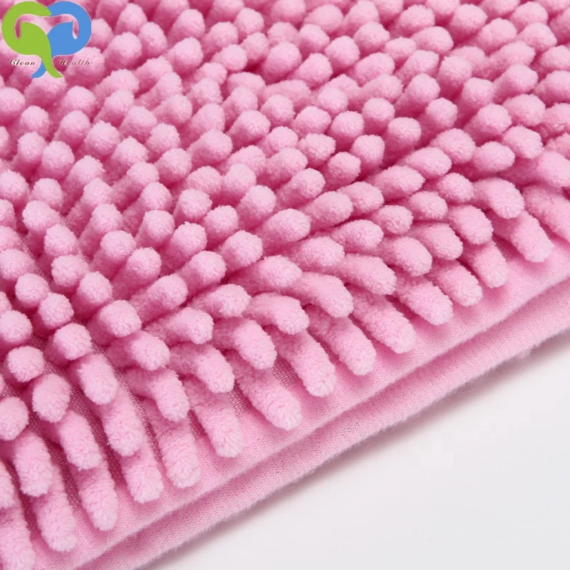 Ready to Ship In Stock Fast Dispatch PINK 60x35cm Pet Bath Towel Ultra Soft Microfiber Chenille Dog Dry Towel
