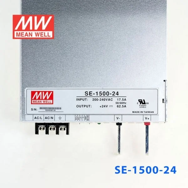 SE-1500-24 AC-DC 1500W 24V Mean well  single power supply low cost 2 years warranty remote sense function