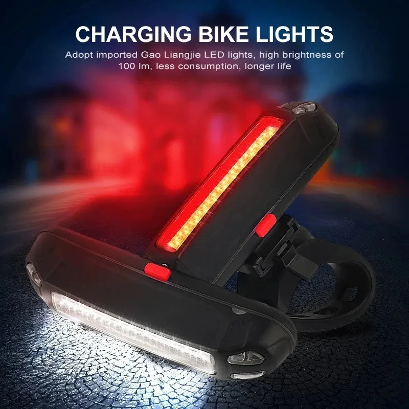 Wholesale  Hot Sale LED Night Riding Bicycle Tail Light USB Rechargeable  High Lumen Cycling  Rear Light
