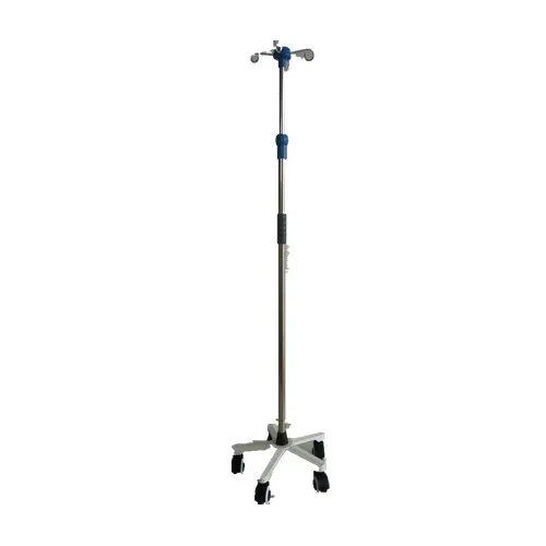 portable High quality Stainless steel infusion IV pole stand with 5 brake