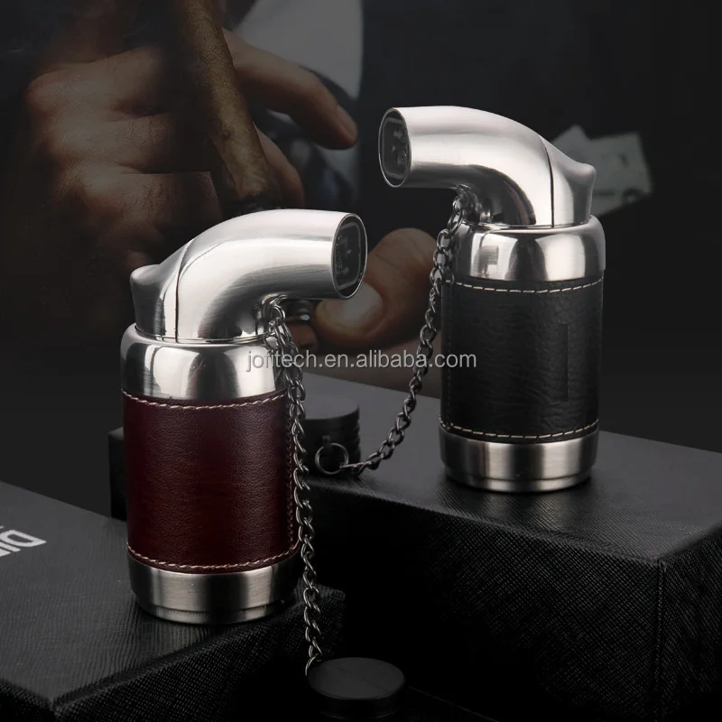 4 Jets Torch Jet Flame Lighter Refillable Butane Gas Windproof for Cigars Pipes Candles Champing-for Business Gifts
