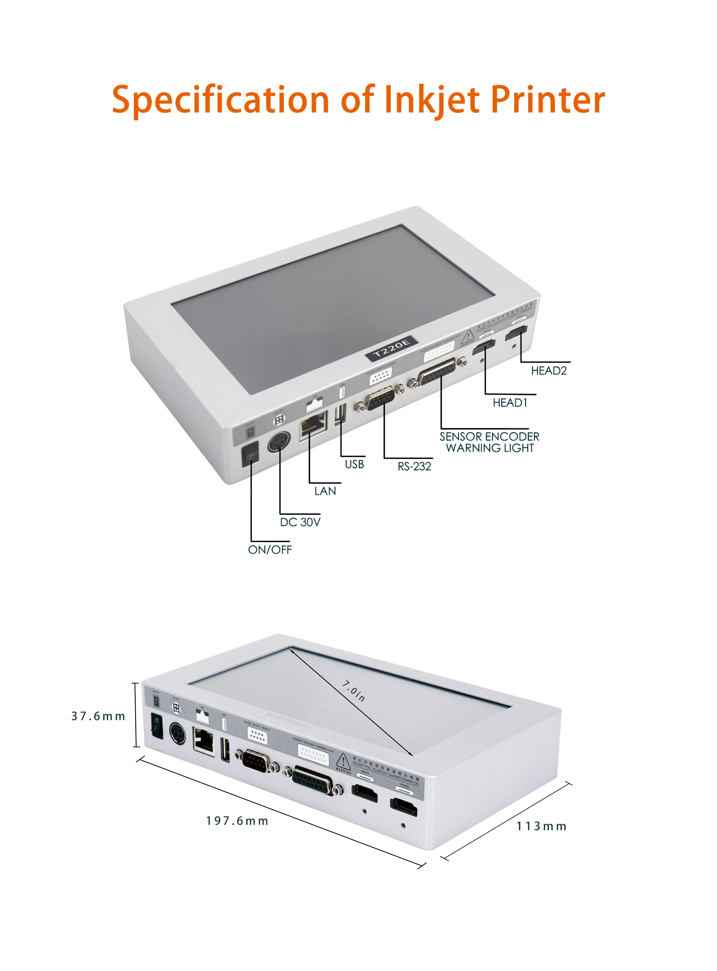 Fully-automatic TIJ Online Thermal Inkjet Printer DOCOD OEM T220E High-speed Expiry Date Coding Marking Machine For Wood Metal