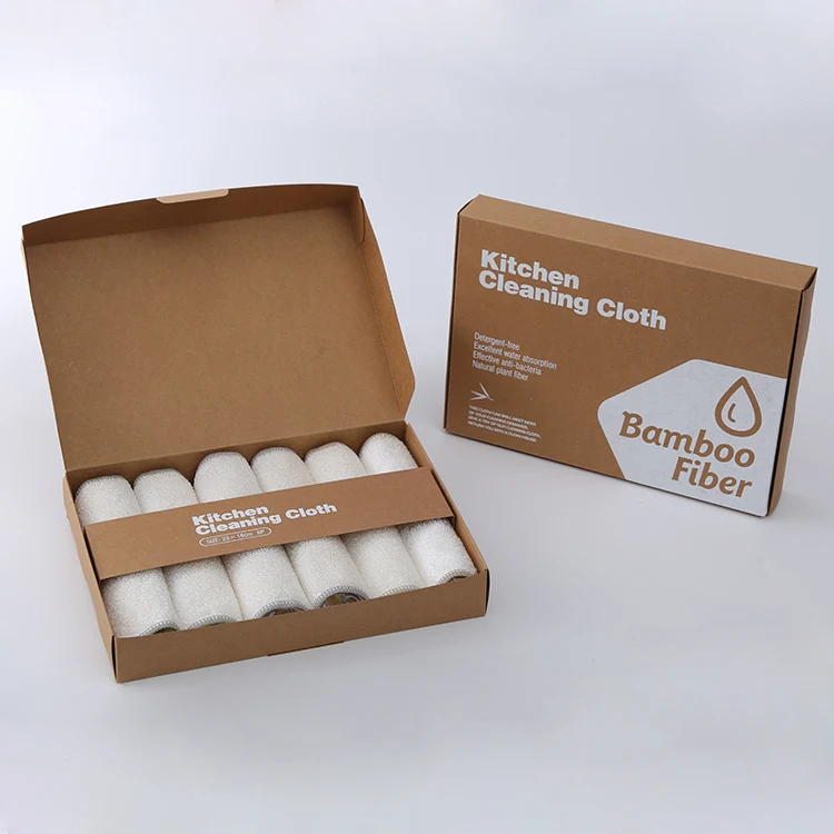 Rapid Delivery Of Household Cleaning Products Bamboo Fiber Dish Cloth Cleaning Kitchen Cloth