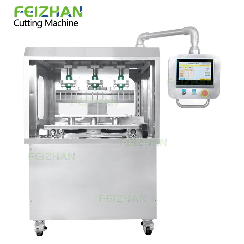FEIZHAN FZ-CC600U Automatic 20KHz Sponge Mille-feuille Frozen Mousse Cake Ultrasonic Cutting Machine Round Square Cake Cutter