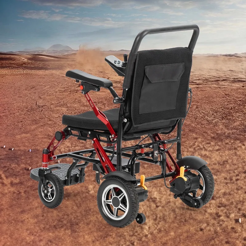 Foldable Magnesium Alloy Electric Wheelchair Manufacturer Automatic Folding Power Wheelchair Best Selling Products 2024