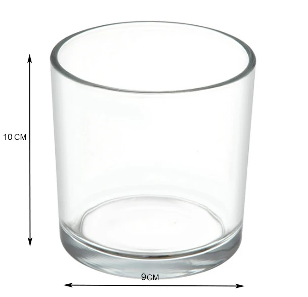 White 8oz Glass Candle Jars 100ml clear Candle Jar with Lid