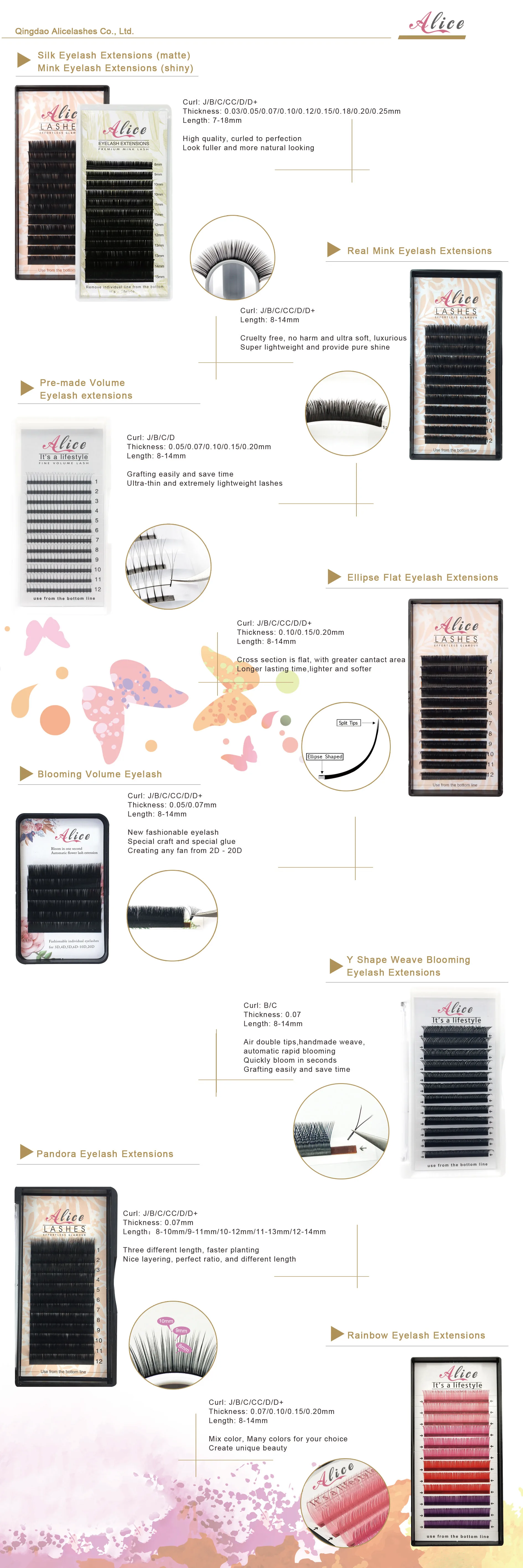 eyelash extensions catalog