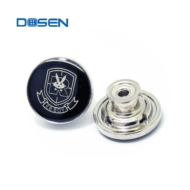 Customizable Personalized Jean Button Zinc Alloy Jeans Accessory for Men and Women