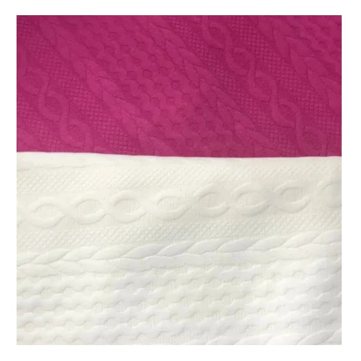 128-2#Finished stock polyester spandex knitted sandwich jacquard fabric