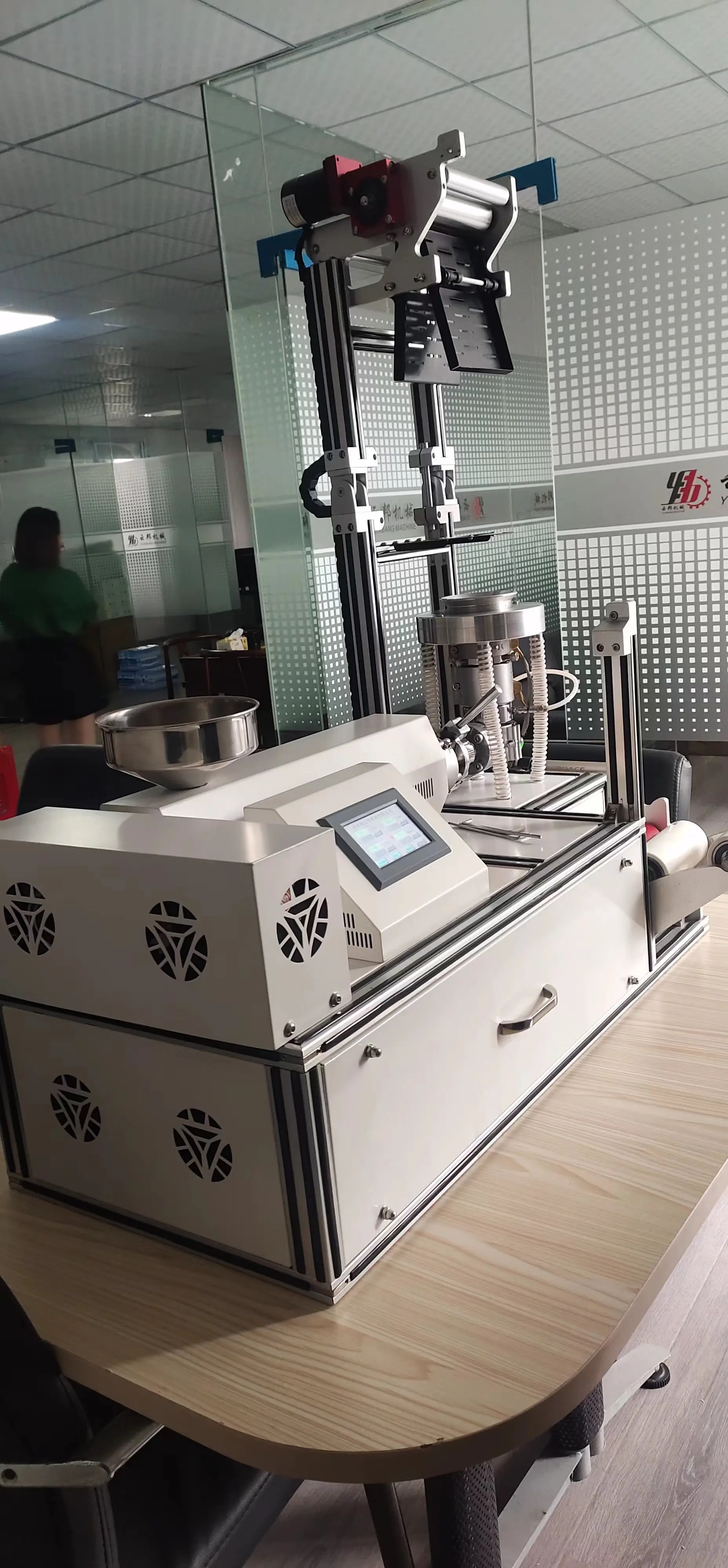 HDPE LDPE PP PE PLA Plastic Polymer Nylon Fully Automatic Single Layer Laboratory Small Film Blowing Machine