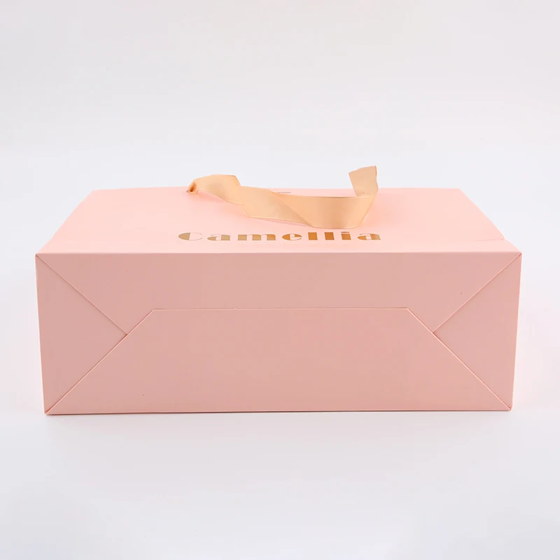 BTO Wholesale White Printed Boutique Matte Black Small Paper Bags For Jewelry