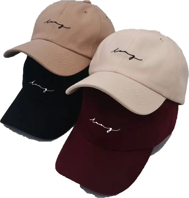 New European American Soft Top Cotton Hip Hop Hat Curved Brim Embroidered Sunshade Baseball Cap