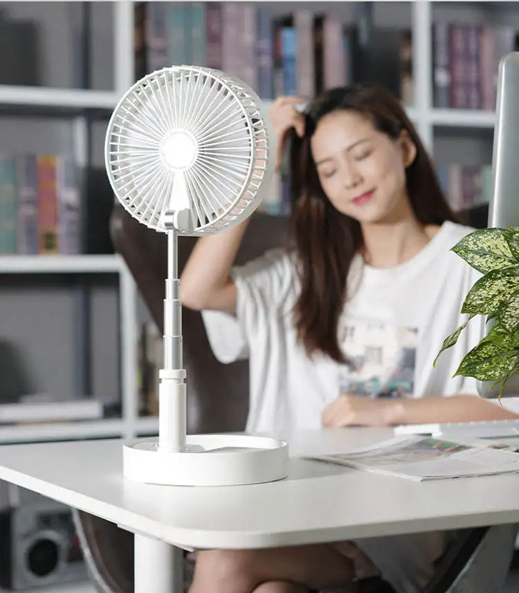 New Product Customizable Outdoor Mini Rechargeable Folding Fan Travel Foldable Adjustable Table Fan