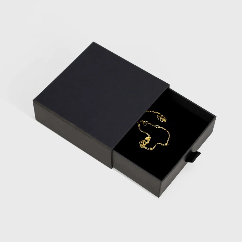 luxury branded pull slide out open sleeve box packaging jewelry drawer sliding gift box packaging with handle