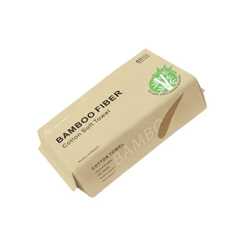 Wholesale  Disposable Dry and Wet Dual Use Bamboo Fiber cleaning face towel with Suitable sensitive skin