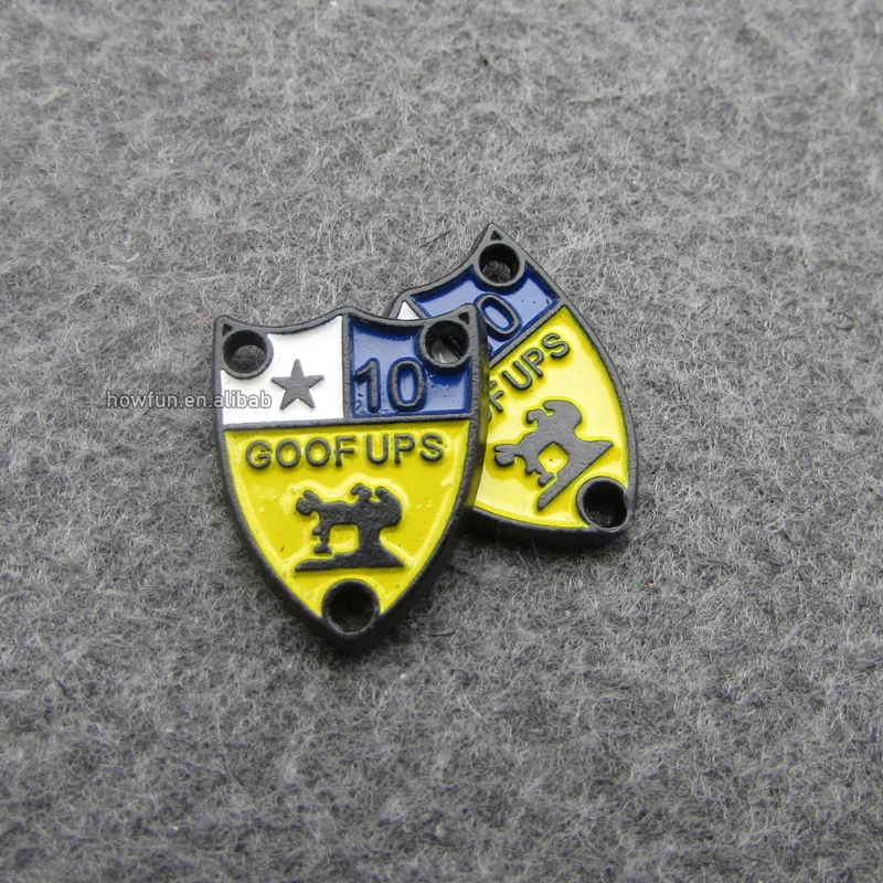 Custom metal label for clothing or clothes accessories
