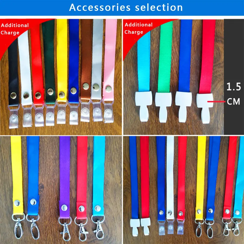 Customized Size Identification Card Event Working Staff Employee Badge PVC ID Card With Lanyard