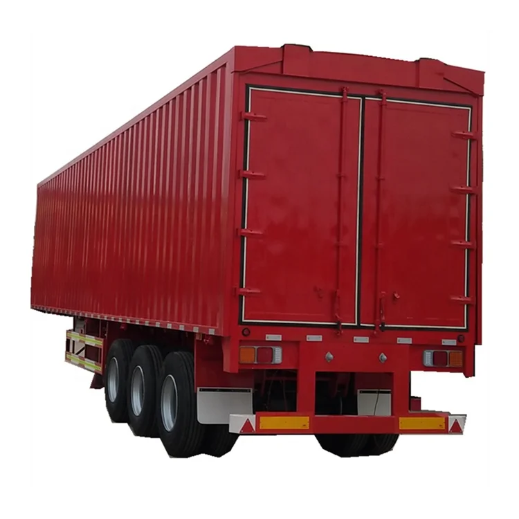 Luxing Truck Trailer Semi Dry Van Food Shipping Container Transport Van Type /Box Semi Trailer