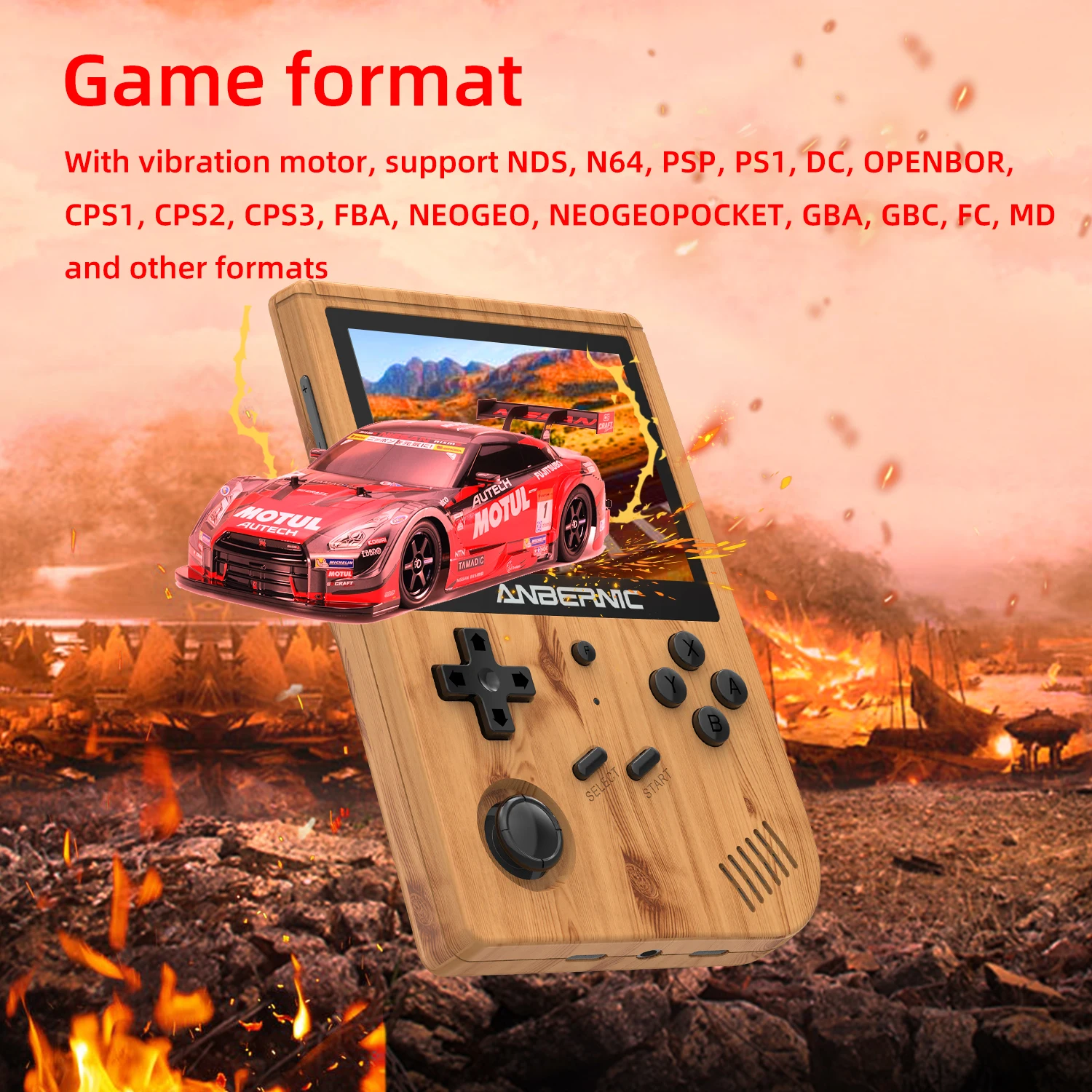 
2021 Hottest 3.5 inch rg351v wifi game console handheld charge anbernic handheld game player 