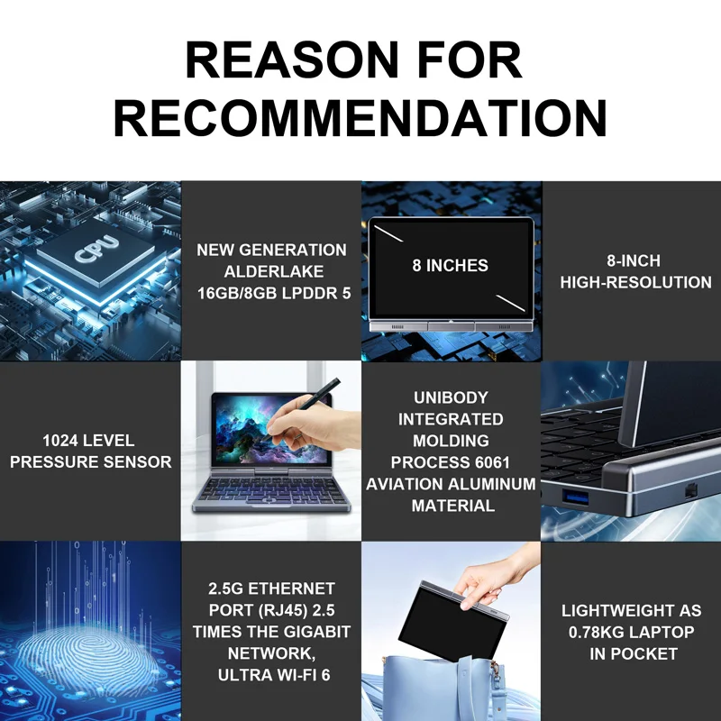 Elevate Your Gaming Pocket Win 11 Quad Core Mini Laptop with Intel Processor Touch Screen High Quality IPS Screen