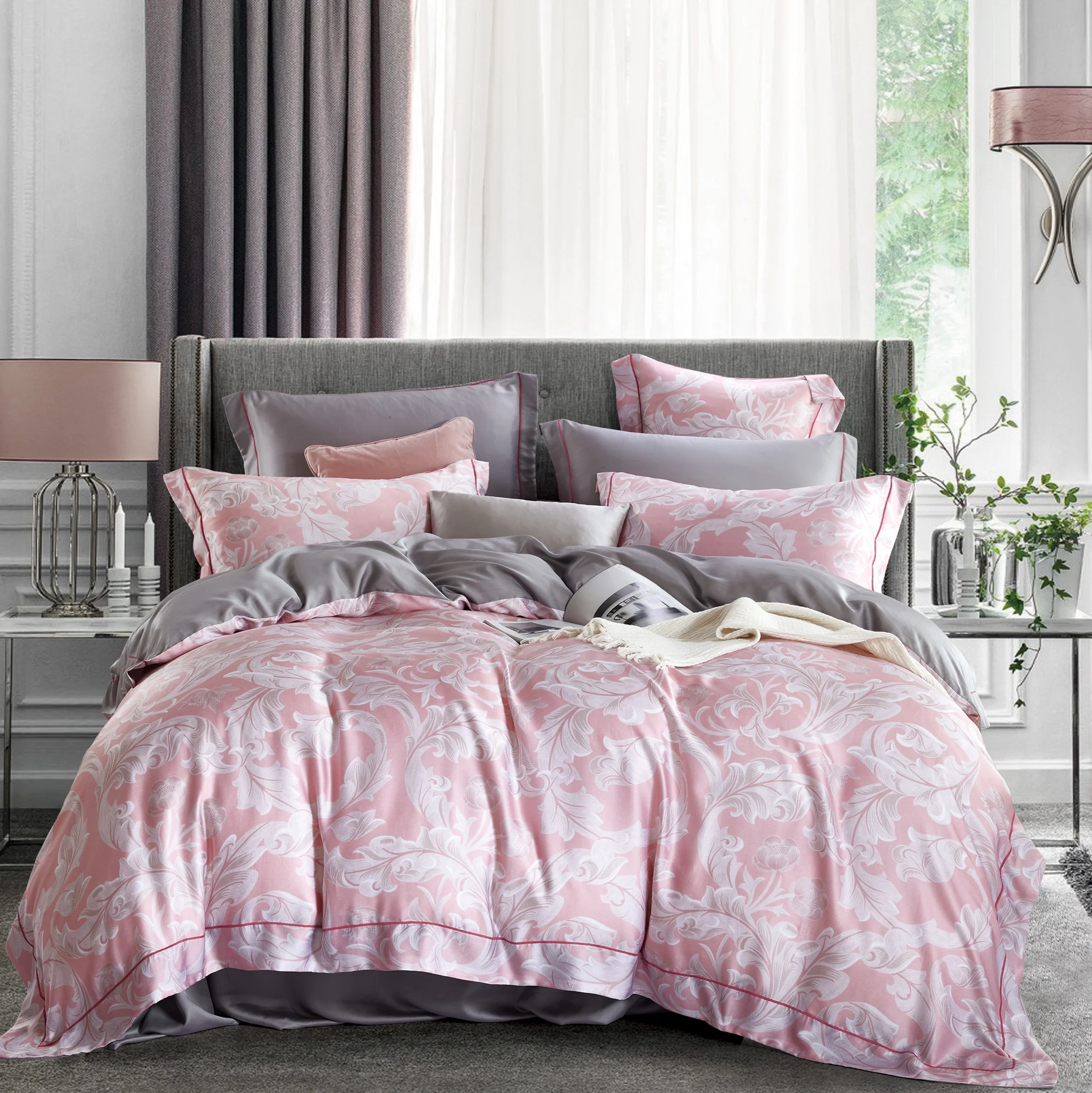 Wholesale High Quality tencel Fabric 4 Pcs Bedding Duvet Cover Set