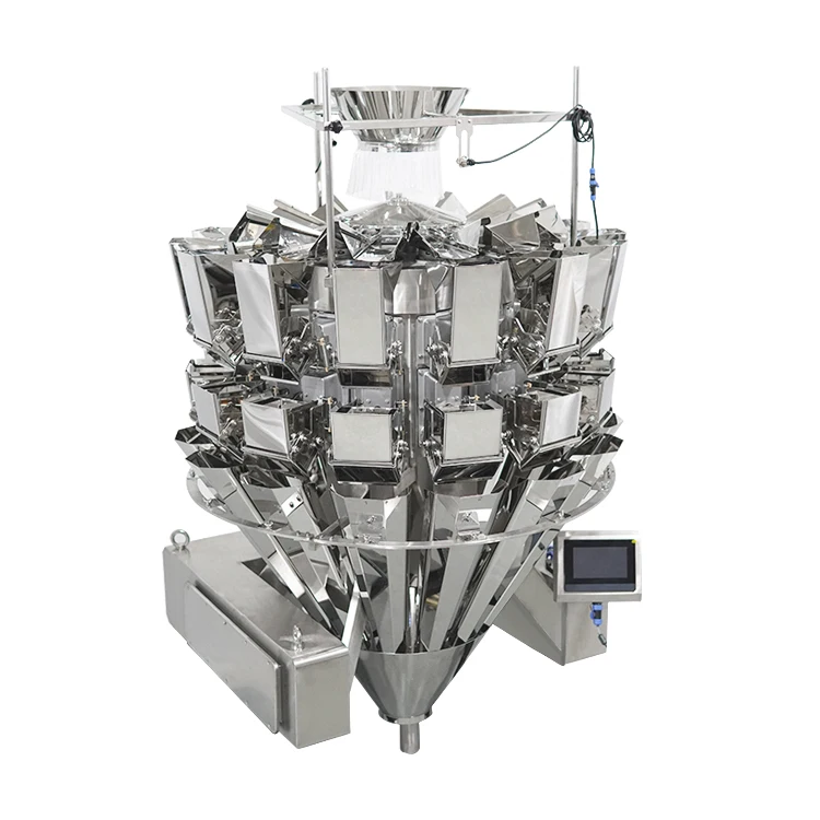 High Quality Multifunctional 14 Head Automatic Combination weigher Long strip Chocolate Biscuit Weighing Packaging Machine