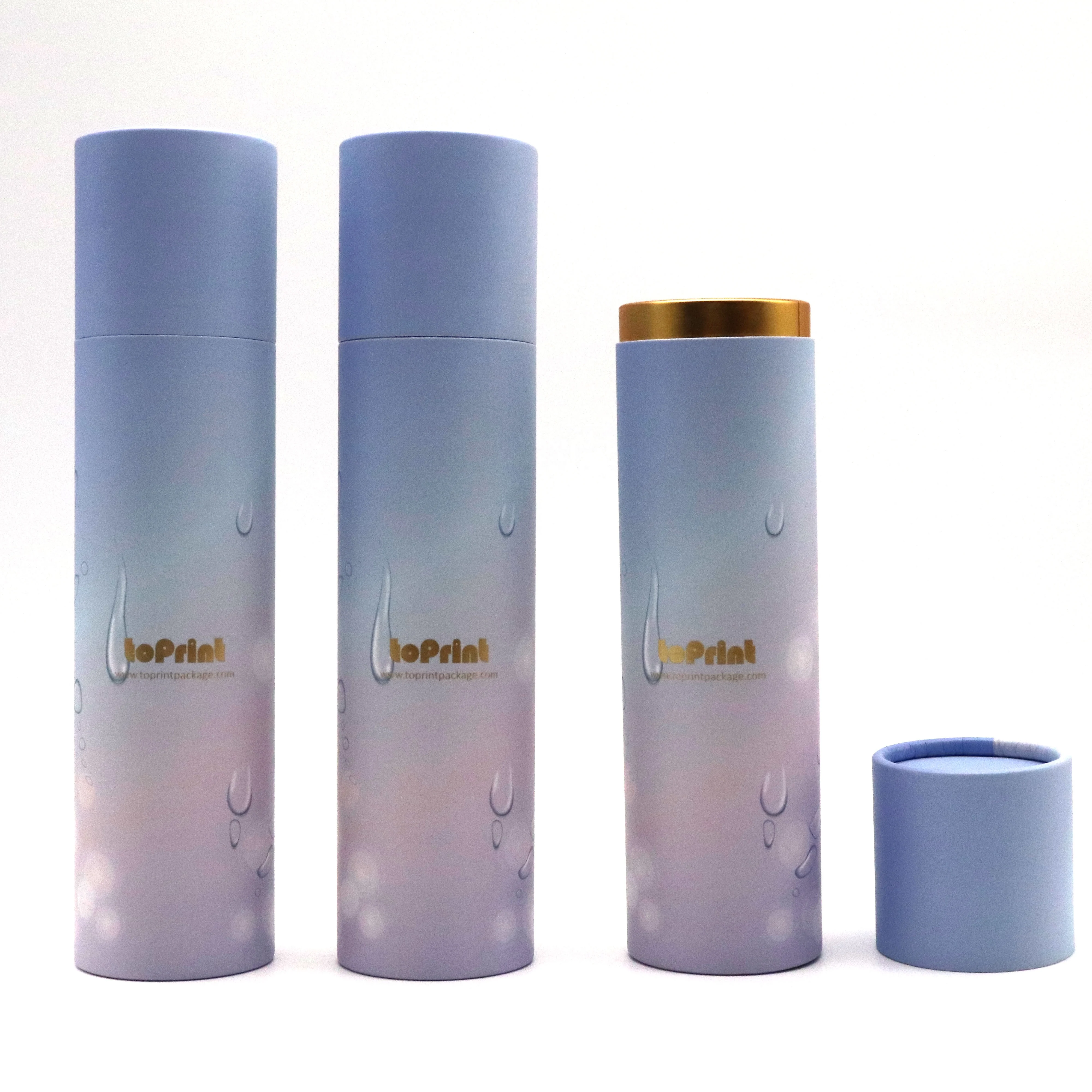 Wholesale Custom Logo Cardboard Cylinder Box Round Long Paper Tube For Makeup Brushes Set Packaging