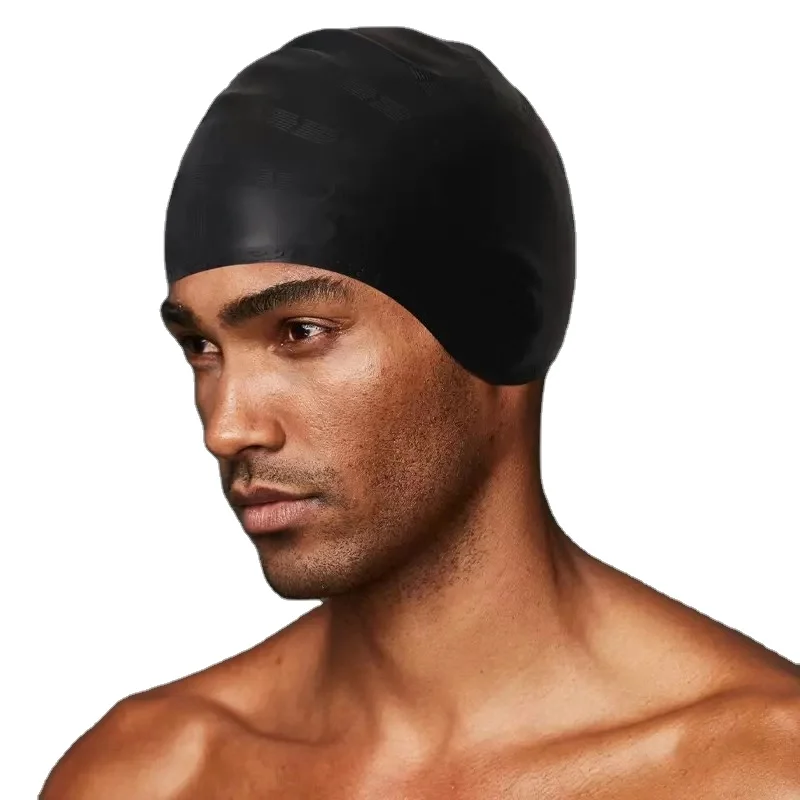 Waterproof Silicone Swim Pool Cap for Adults with Long Hair Ear Protective Diving Hat for Swimming