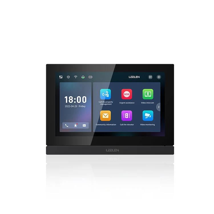 LEELEN videoportero con pantalla 7 inches HD touchscreen RTOS system WiFi TCP / IP building 8 unit apartment intercom system