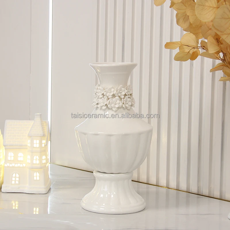 V163W ceramic flower arts and crafts handicrafts vase centerpieces for wedding table luxury decor vase decoration maison