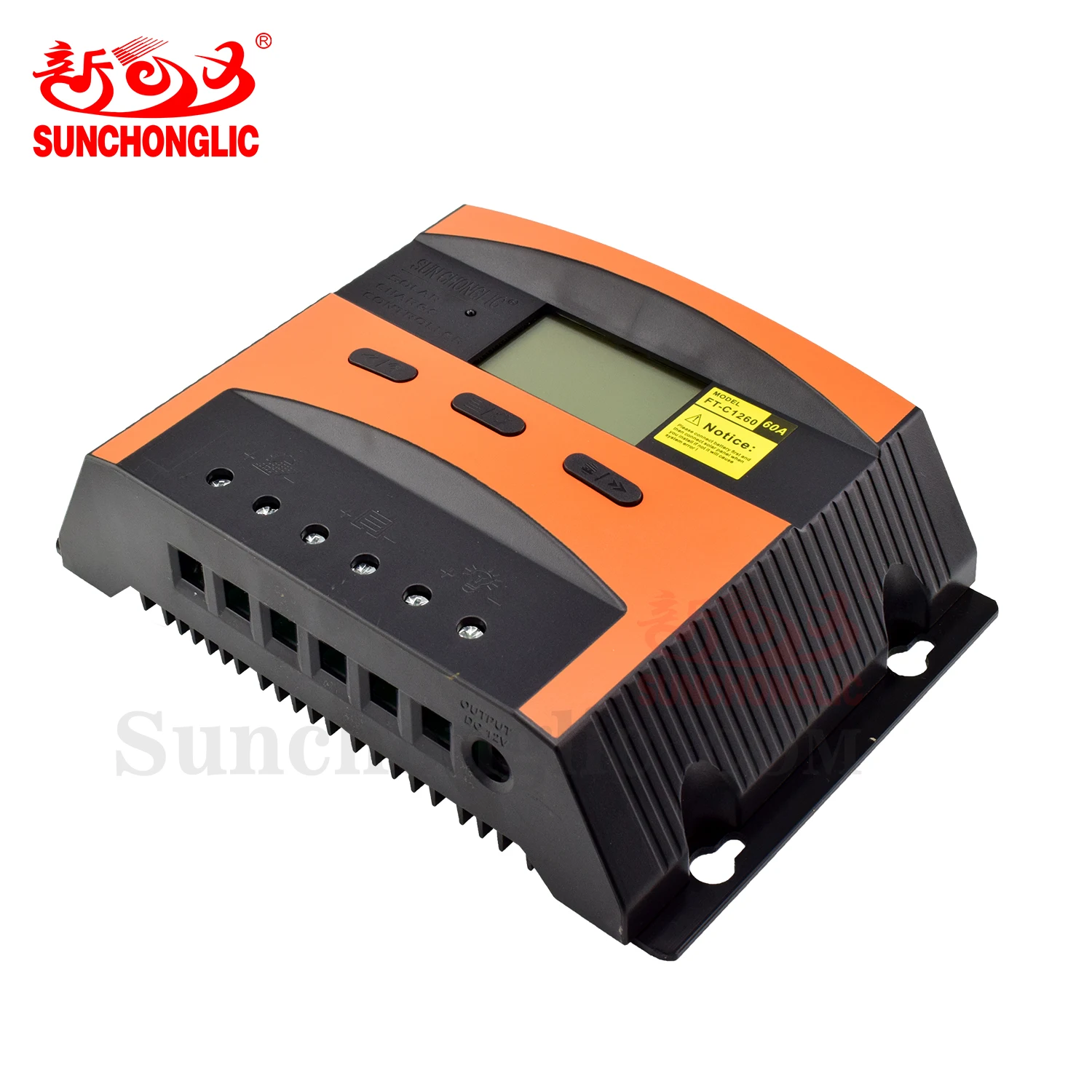 Sunchonglic 12V 24V 60A solar charger pwm solar charge controller